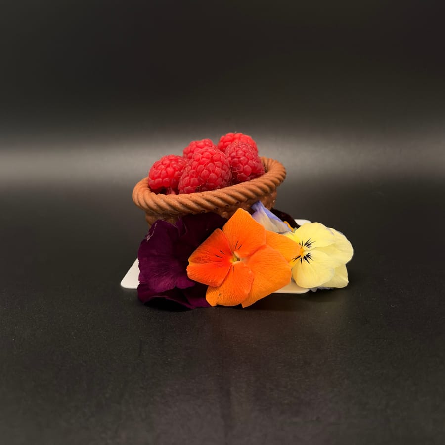 Dessert ai lamponi