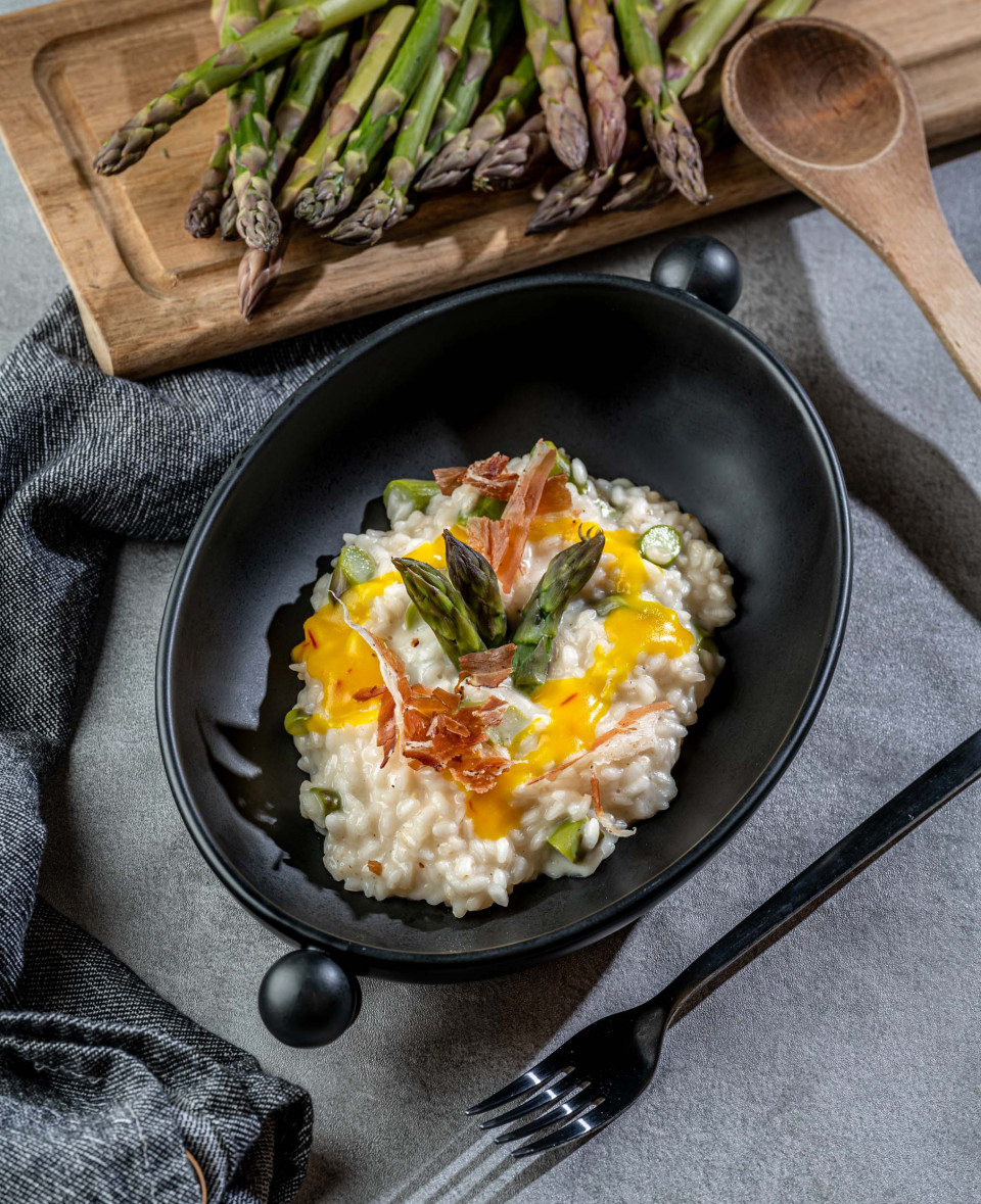 Risotto agli asparagi e prosciutto